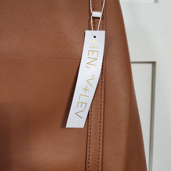 NWT Vegan Leather Henny + Lev small tote - Picture 3 of 4